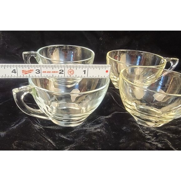 Vintage Colonial Glass Punch Cups, set of 4 - Picture 3 of 8